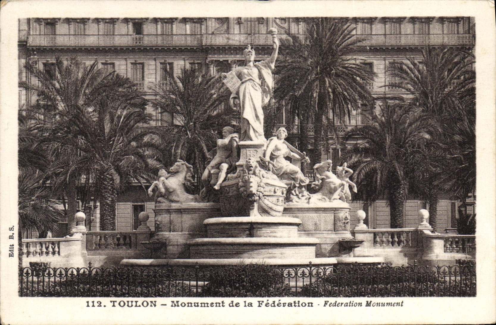 CPA Toulon Monument de la Federation