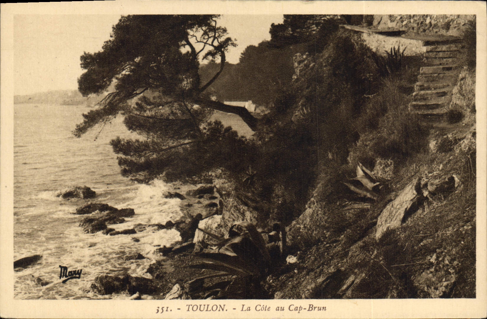 Toulon - La Côte au Cap-Brun — éditeur Léon Arma, n° 351