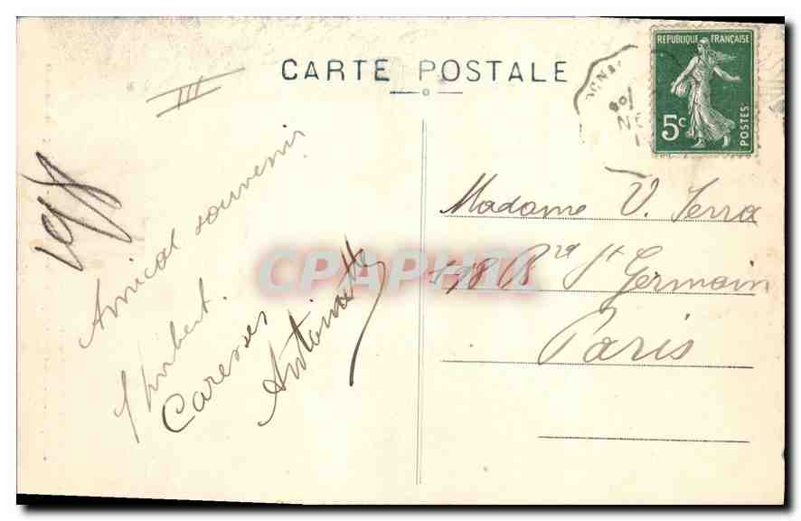 CPA Roquefavour Chapelle Ste Madeleine Ermitage St Honorat — Rückseite