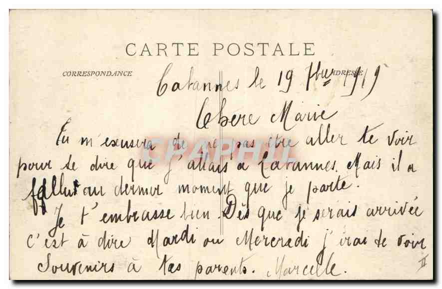 CPA Roquefavour L'Ermitage Autel de la Chapelle — Verso