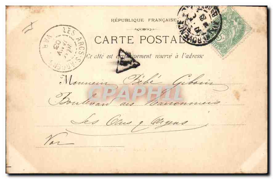 CPA Roquefavour La riviere de l'Arc — Rückseite