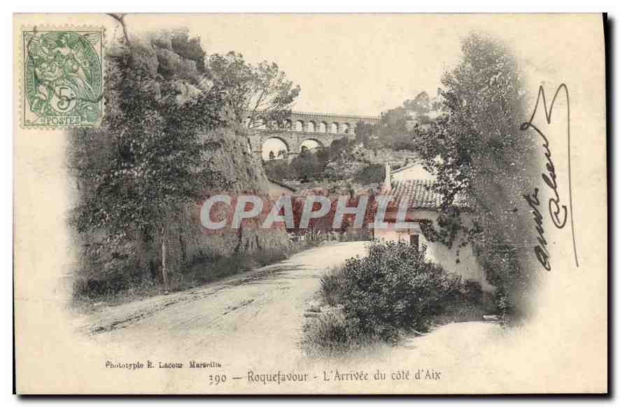 CPA Roquefavour L'Arrivee du Cote d'Aix