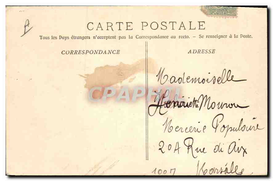 CPA Roquefavour La Terrasse d'Arquier — Rückseite