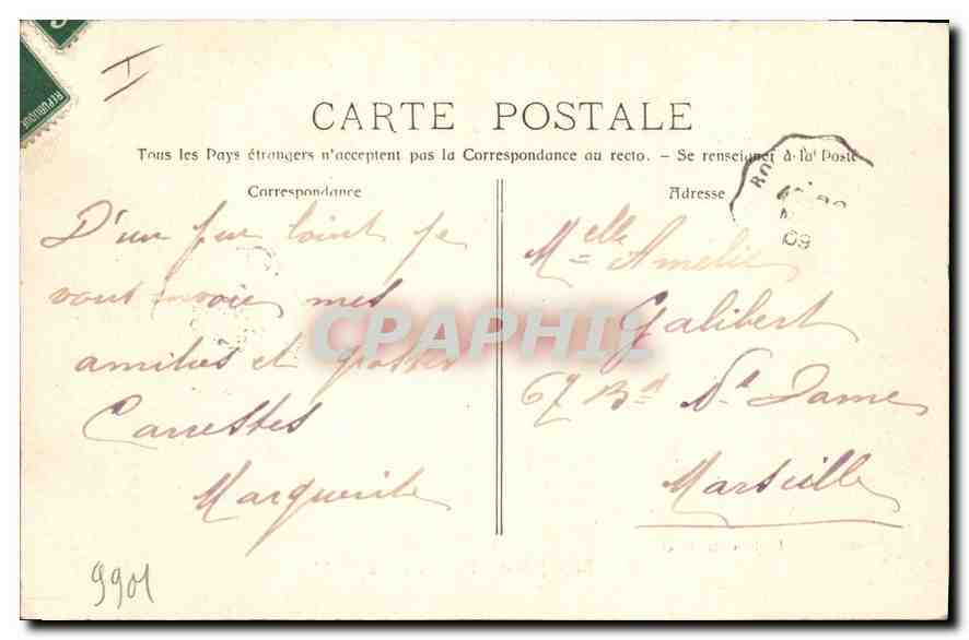 CPA Roquefavour De la Gare au Pont — Verso