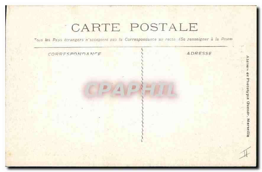 CPA Toulon Carriatides de Puget — Rückseite