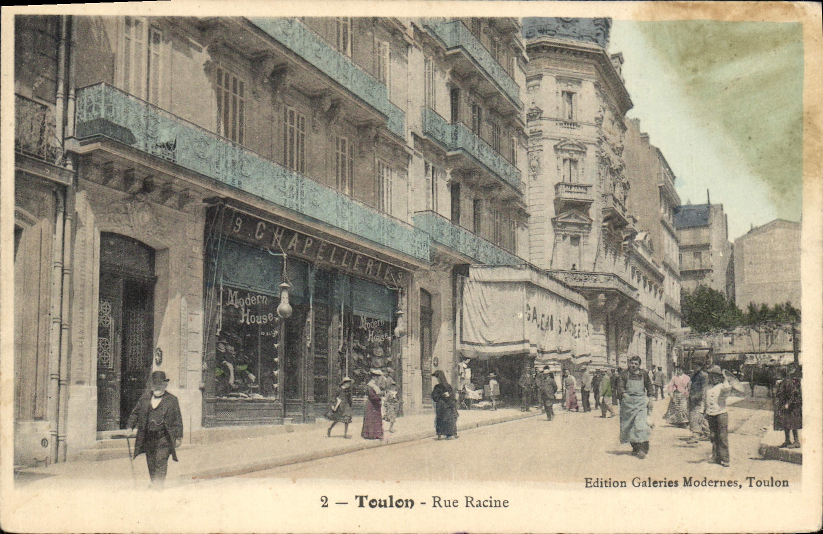 CPA Toulon Rue Racine Chapellerie 