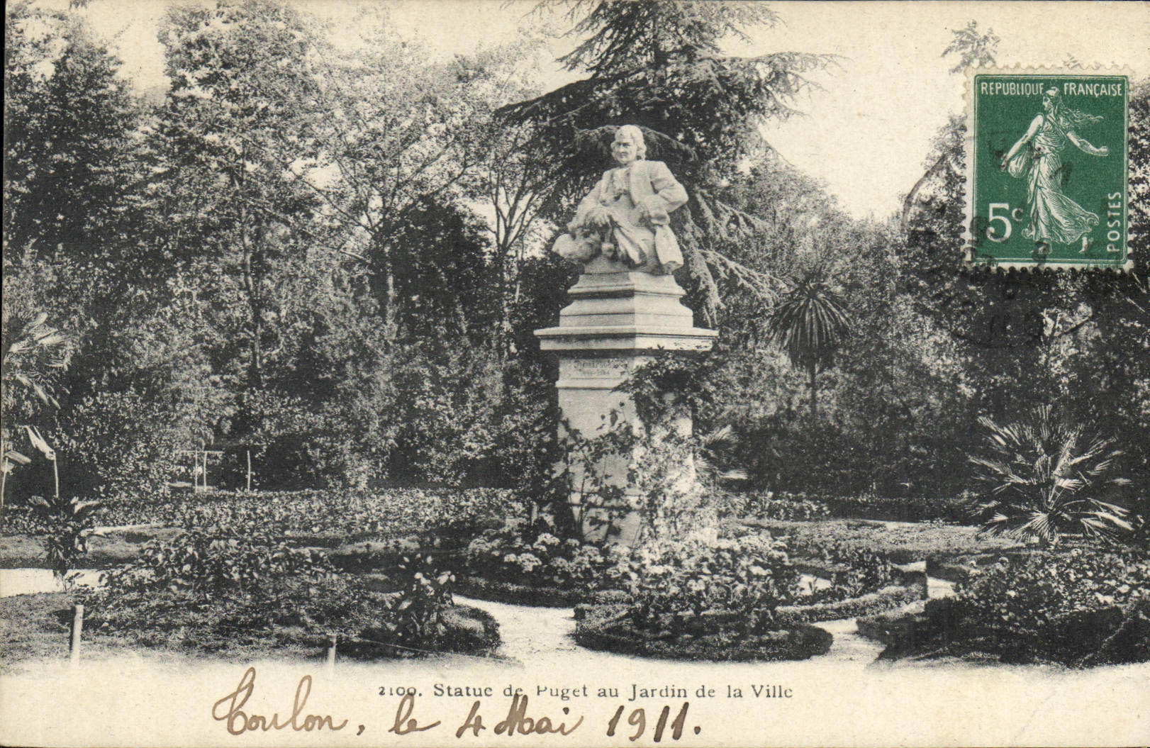 Boulogne-sur-Seine — Statue von Puget im Stadtpark — Verleger: 2100