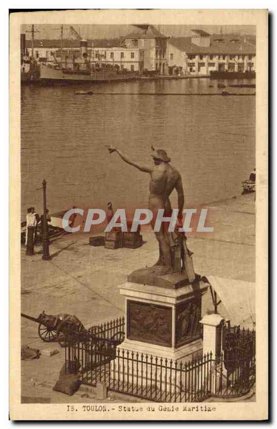 Toulon — Statue du Génie Maritime — CPAPHIL