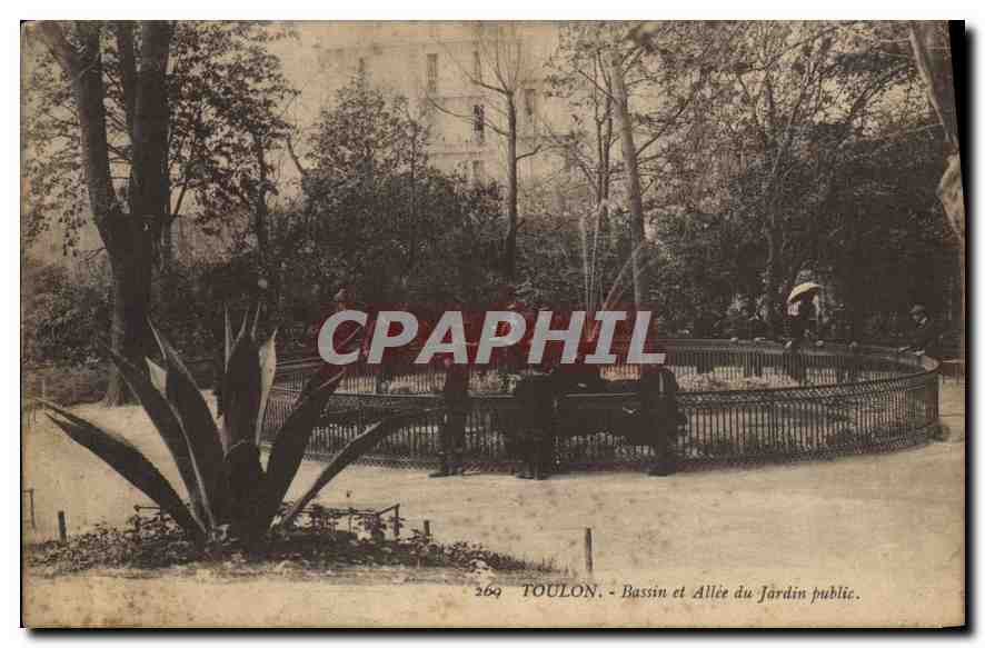 CPA Toulon Bassin et Allee du Jardin public