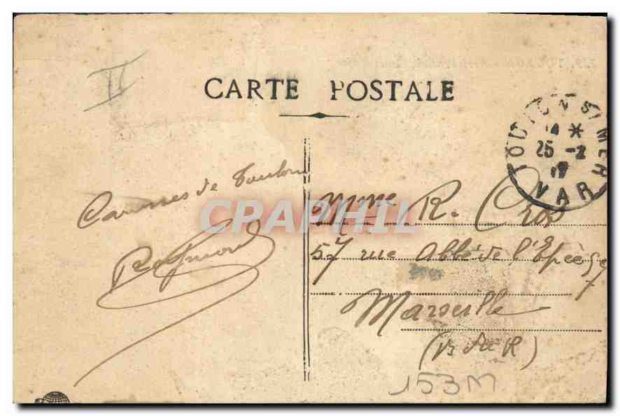 CPA Toulon Arrivee d'un Canot Mejor — Rückseite