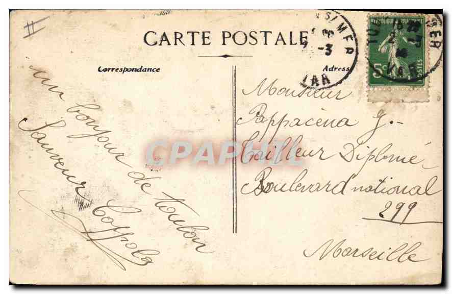 Toulon - La Caisse d'Épargne - B.C. n°155 — Verso