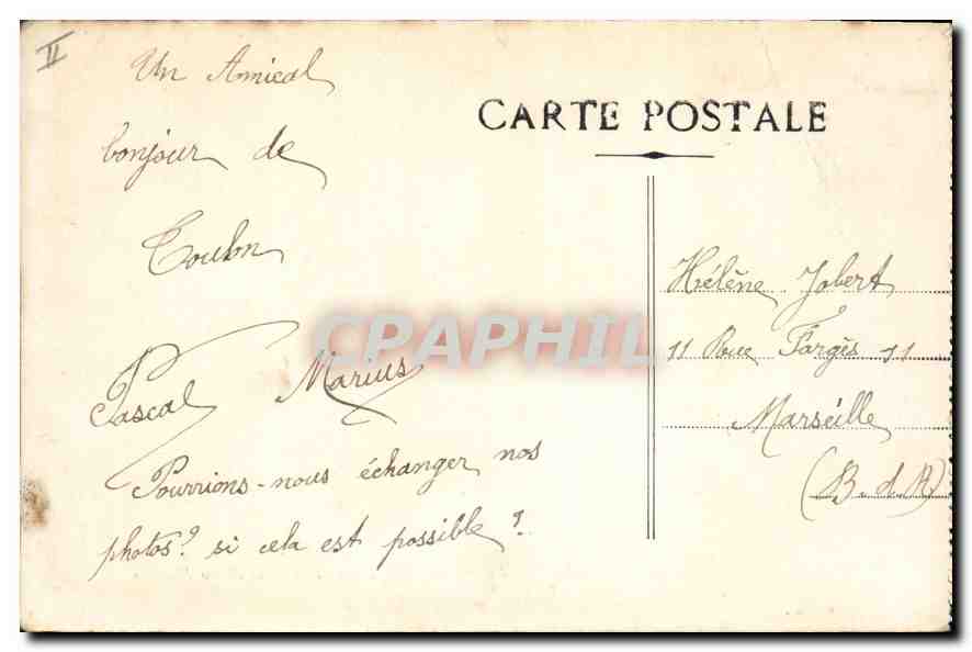 CPA Toulon Le Carre du Port — Rückseite