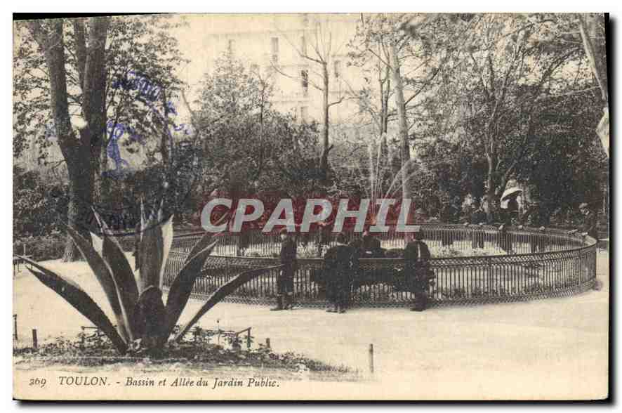CPA Toulon Bassin et Allee du Jardin Public
