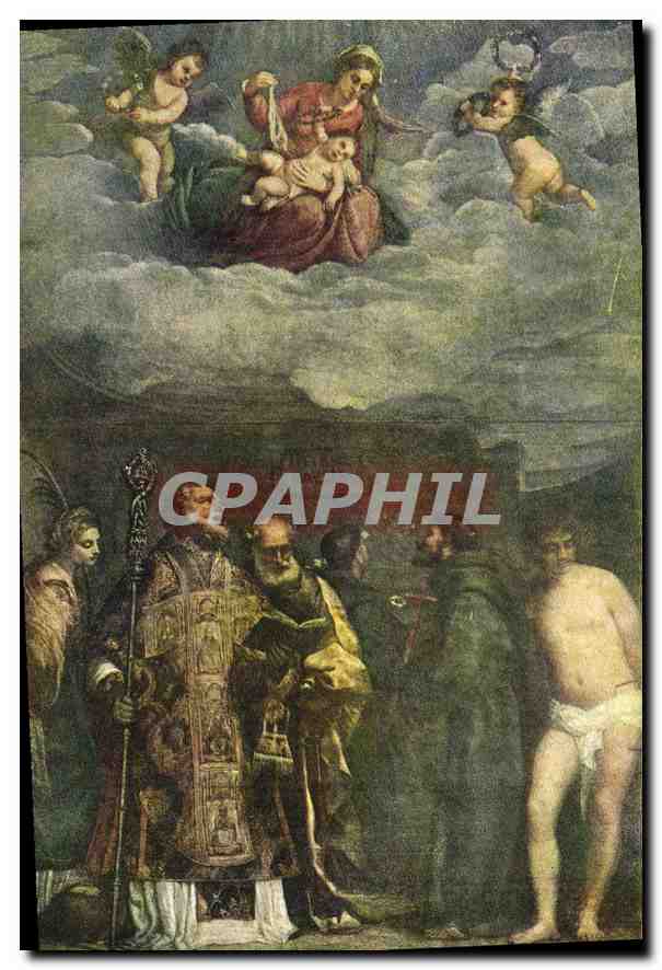 CPA Tiziano La Madonna di S Niccolo dei Frari Roma
