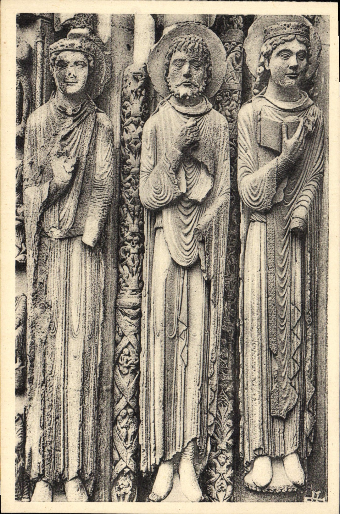 Reine et Rois de Juda — Portail royal du XIIe siècle — Cathédrale de Chartres