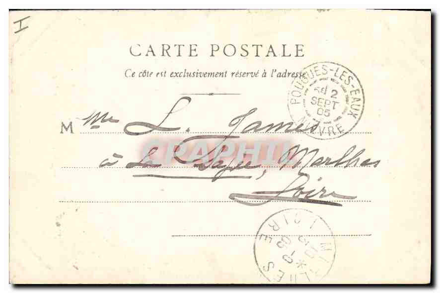 CPA Moulins Anciens Chateau des Ducs de Bourbon — Verso