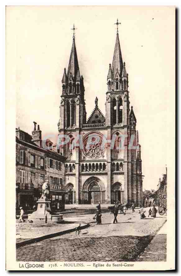CPA Moulins Eglise du Sacre Coeur