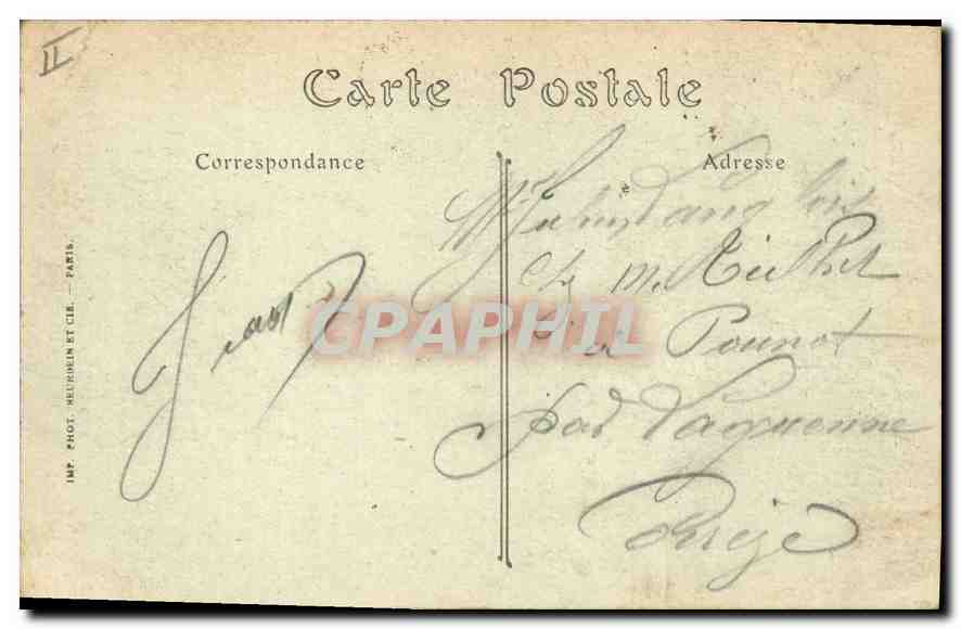 CPA Moulins Le Jardin Public — Verso