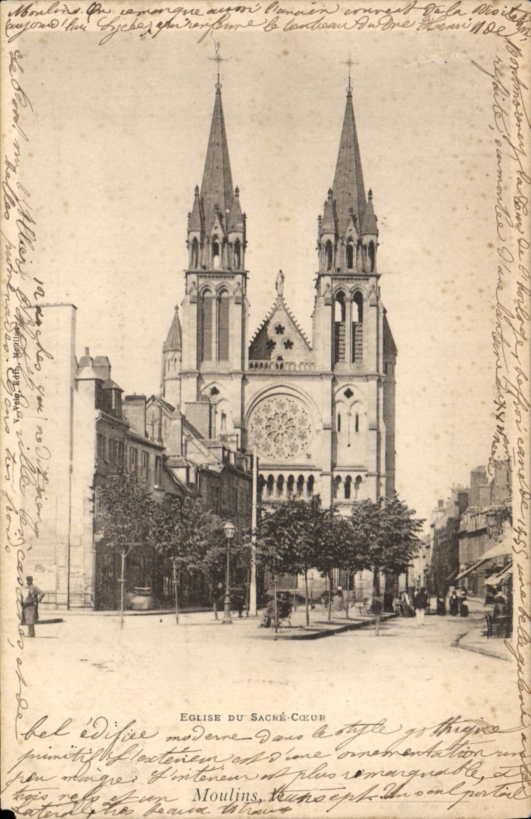 CPA Moulins Eglise du Sacre Coeur