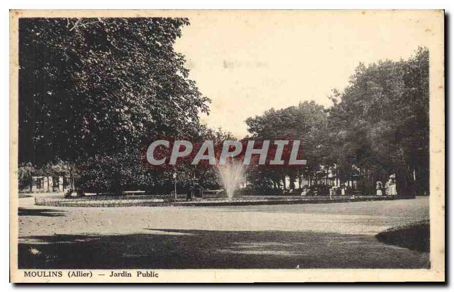 CPA Moulins (Allier) Jardin Public