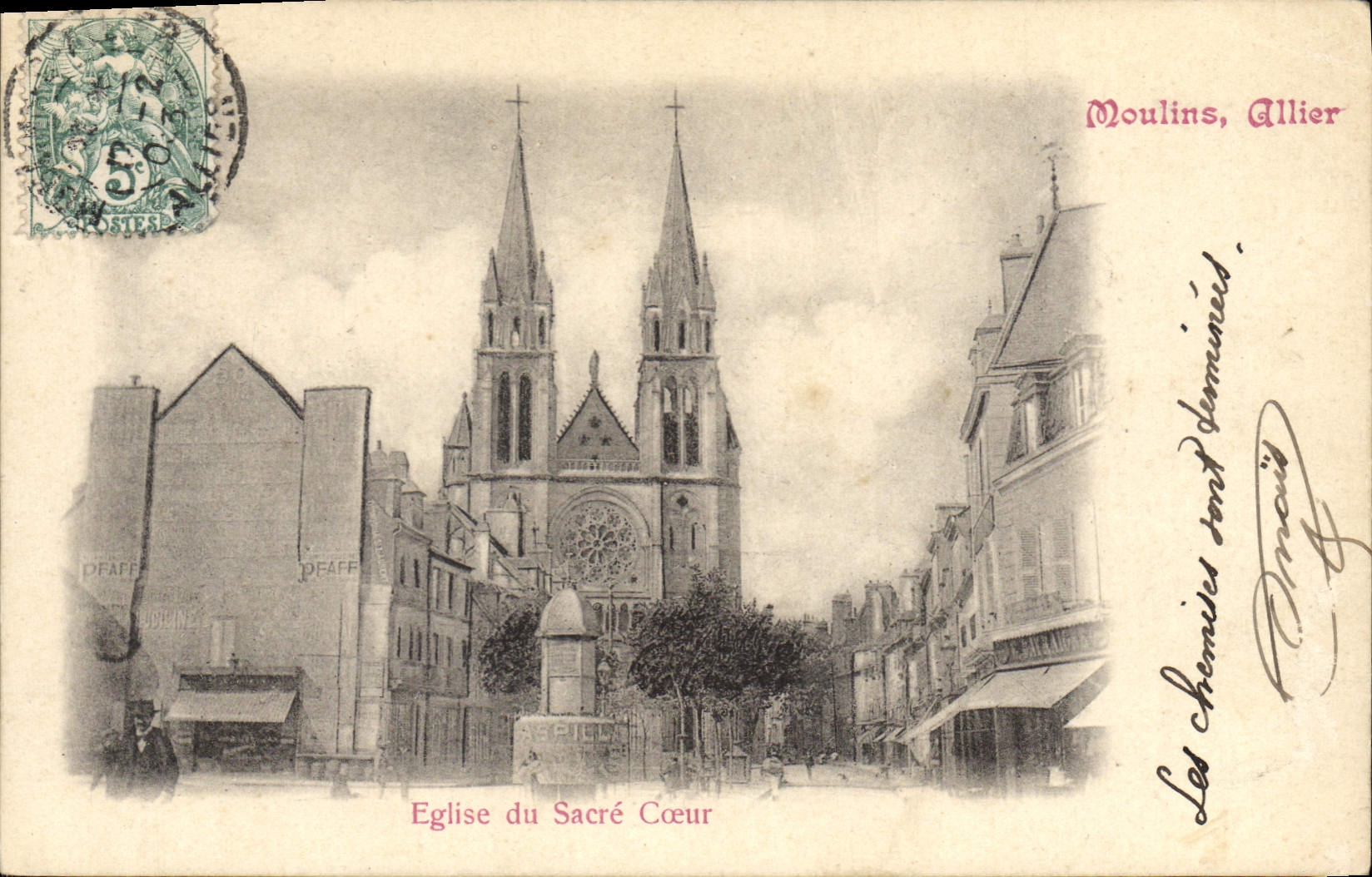 CPA Moulins Eglise du Sacre Coeur