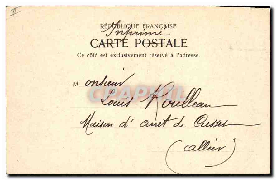 CPA Moulins Eglise du Sacre Coeur — Verso