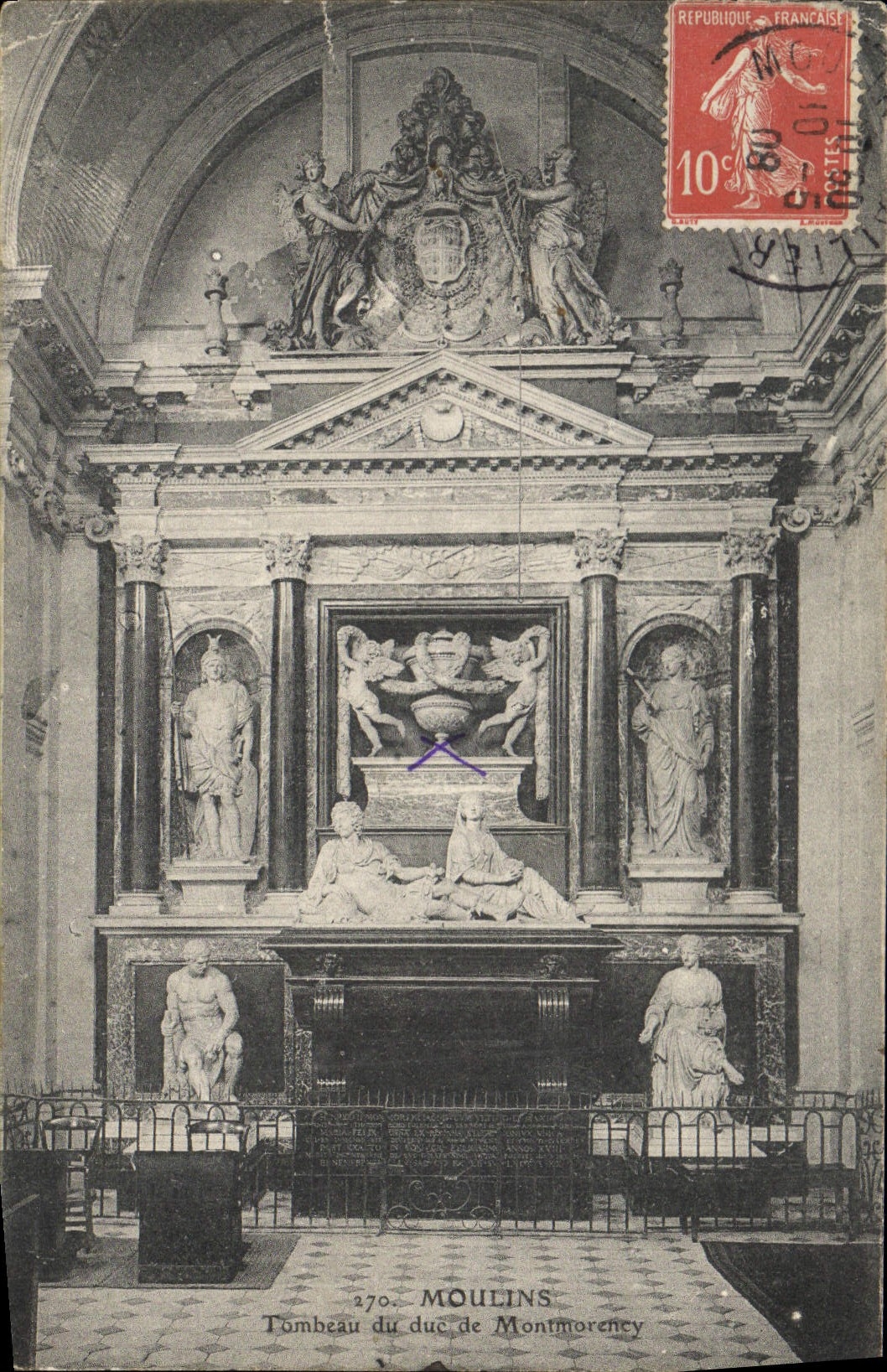 CPA Moulins Tombeau du duc de Montutaretincy