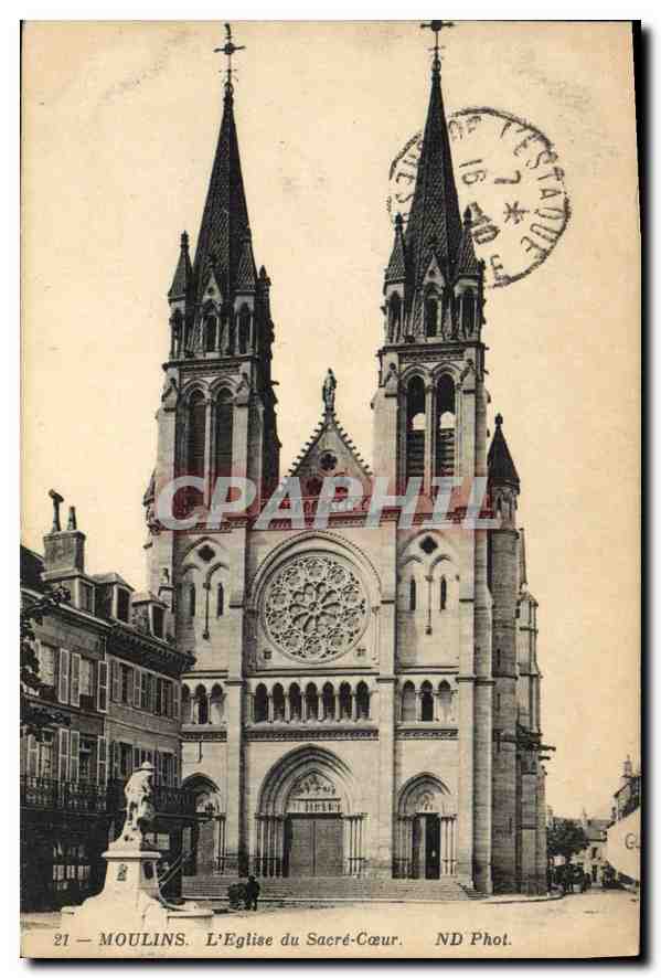 CPA Moulins L'Eglise de Sacre Coeur