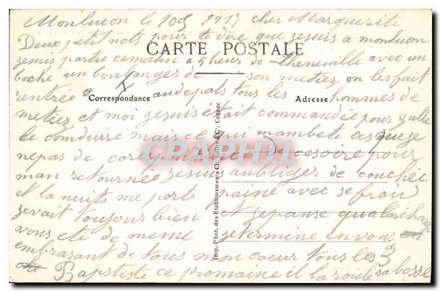 CPA Moulins Le vieux Chateau (XV et XVIe s) — Rückseite