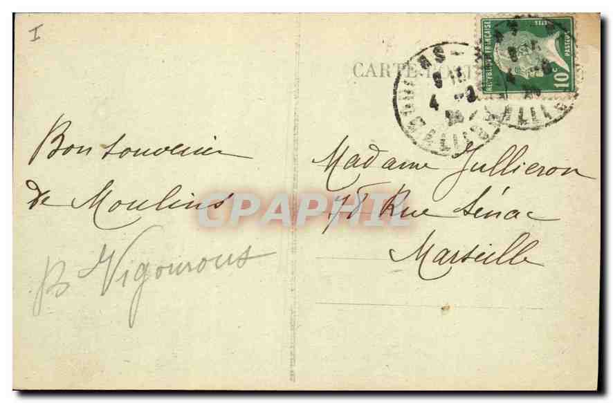 CPA Moulins L'Abside de la Cathedrale — Verso