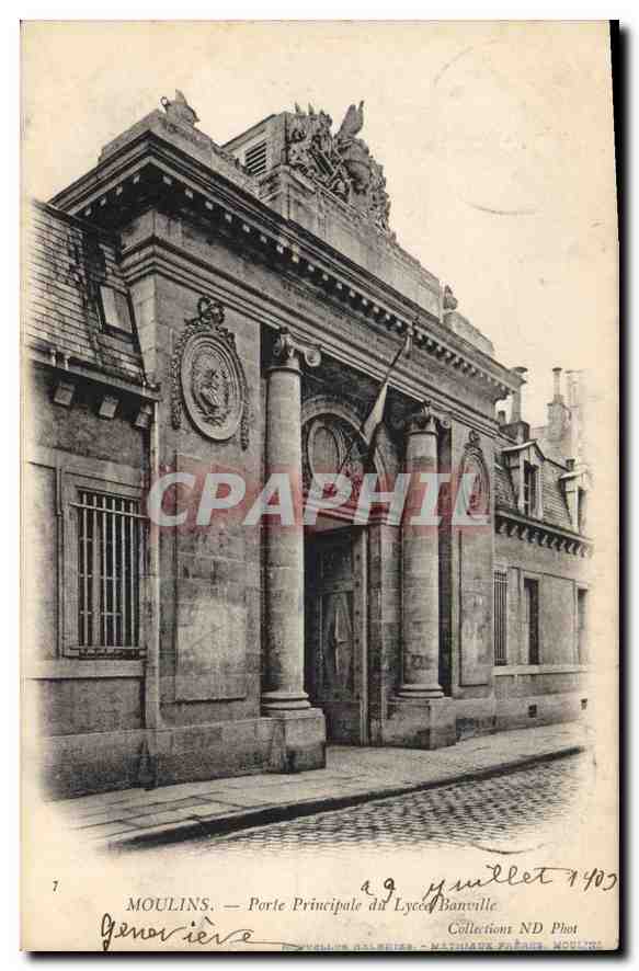 CPA Moulins Porte Principale du Lycee Banville