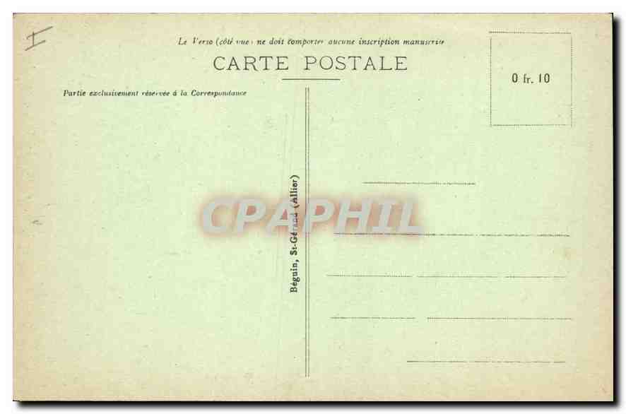 CPA Moulins Maisons du Doyenne (XVe siecle) — Verso