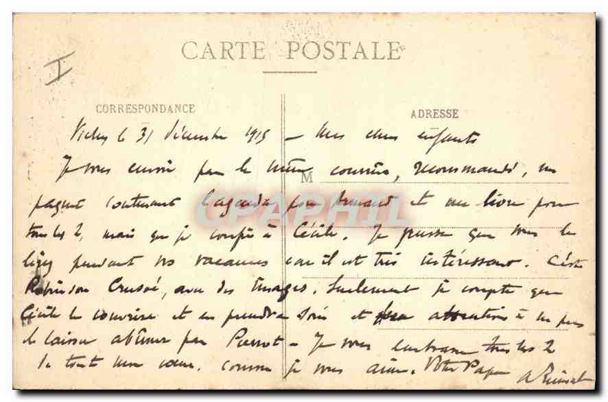 CPA Vichy Eglise St Blaise — Verso