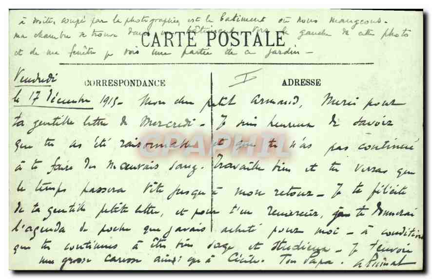 CPA Vichy La Maison de Madame de Sevigne — Rückseite