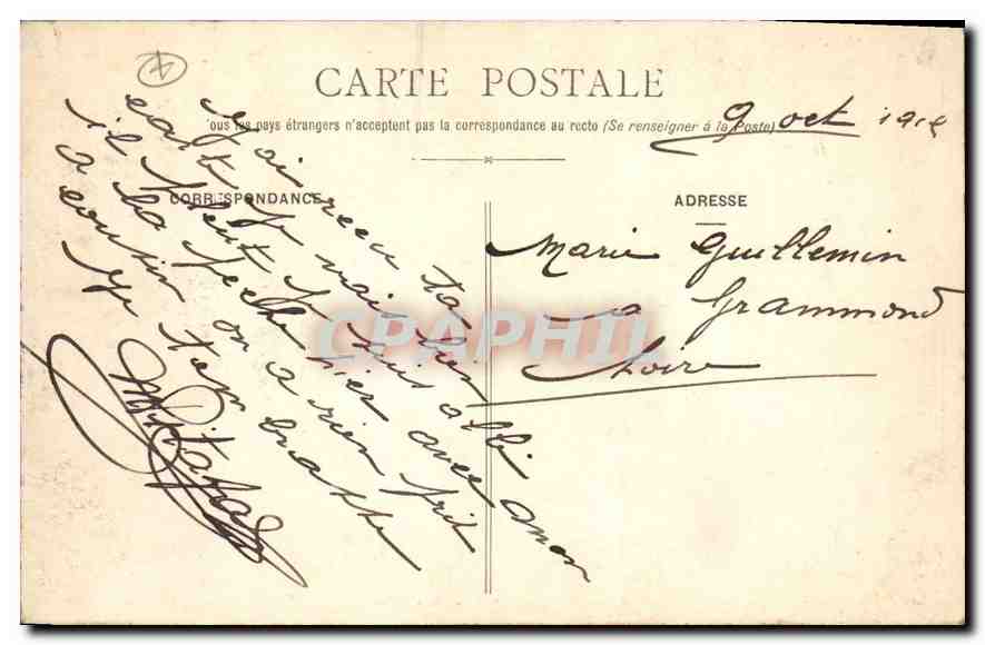 CPA Vichy Le Casino — Back