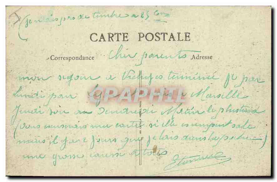CPA Vichy (Allier) Le Pont sur l'Allier Croix Rouge — Rückseite
