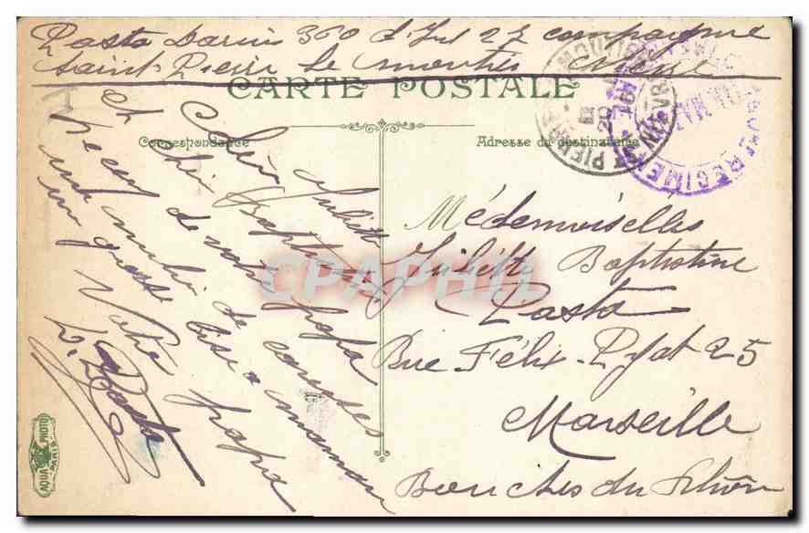CPA Vichy Une coin du Parc — Rückseite
