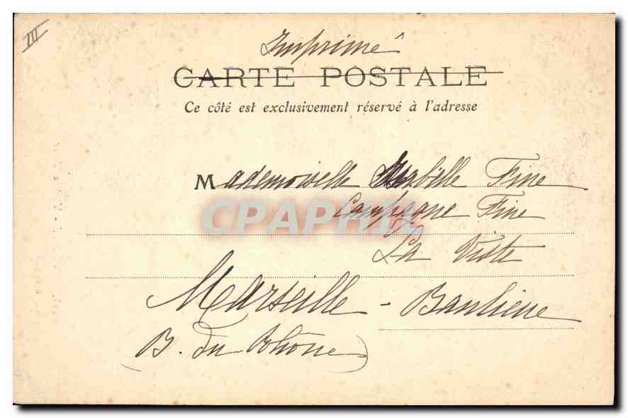 CPA Vichy Vieille Tour — Verso