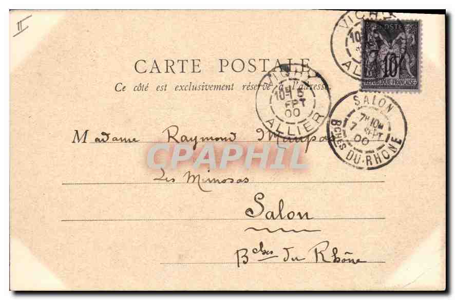 CPA Vichy Maison de Mme de Sevigne — Verso