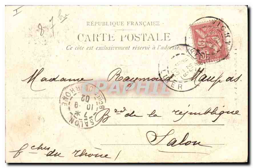 CPA Vichy Le Hall du Casino — Rückseite