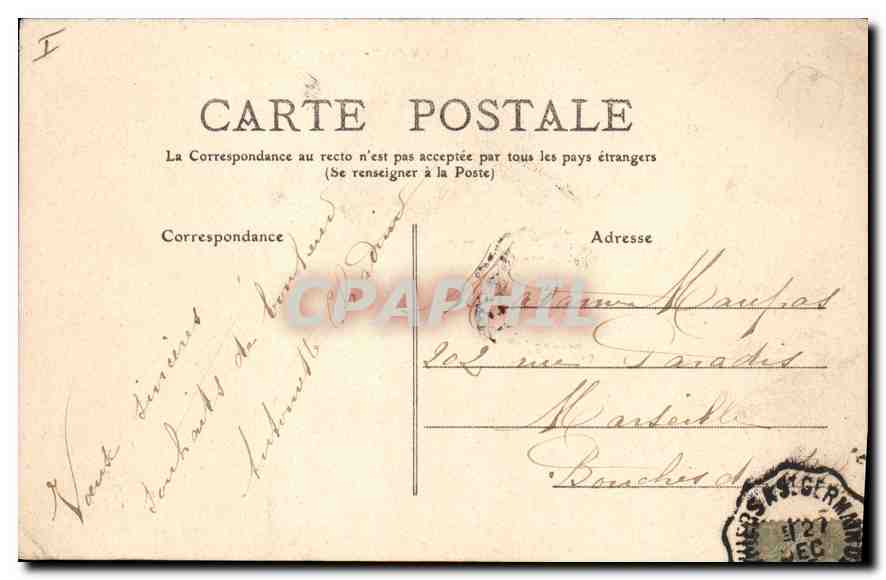 CPA Vichy Un coin du Nouveau Parc — Rückseite