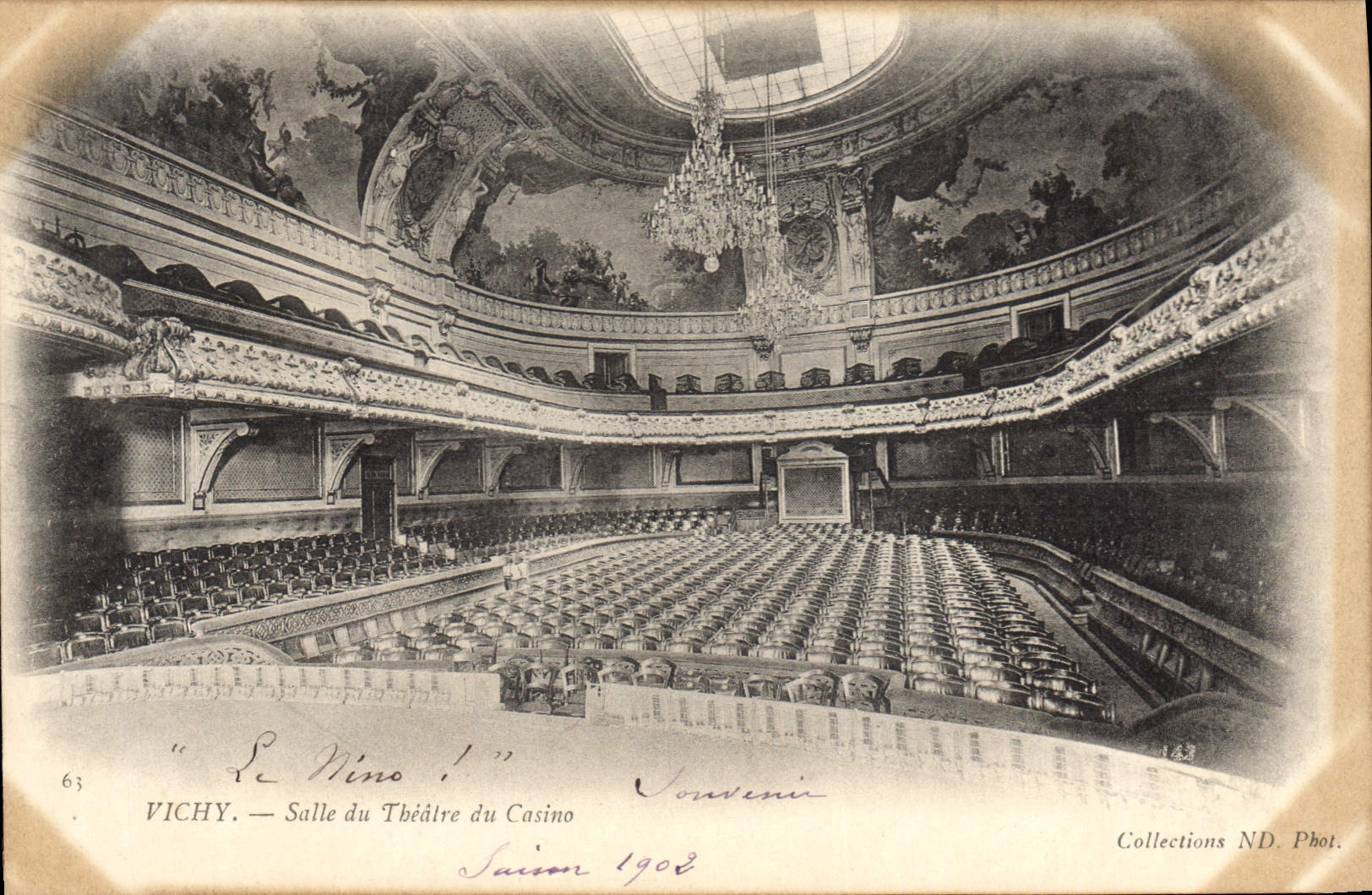 CPA Vichy Salle du Theatre du Casino