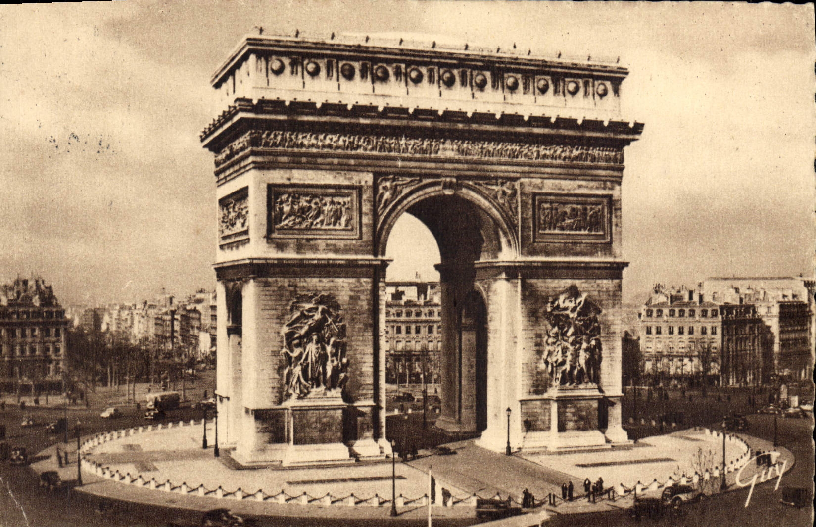 CPA Paris Arc de Triomphe de l'Etoile