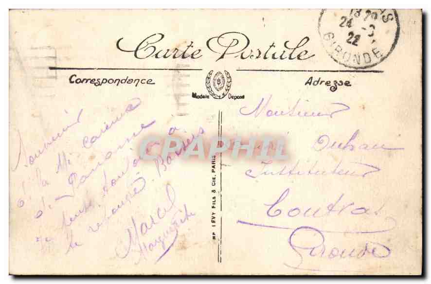CPA Paris Le Carrousel — Rückseite
