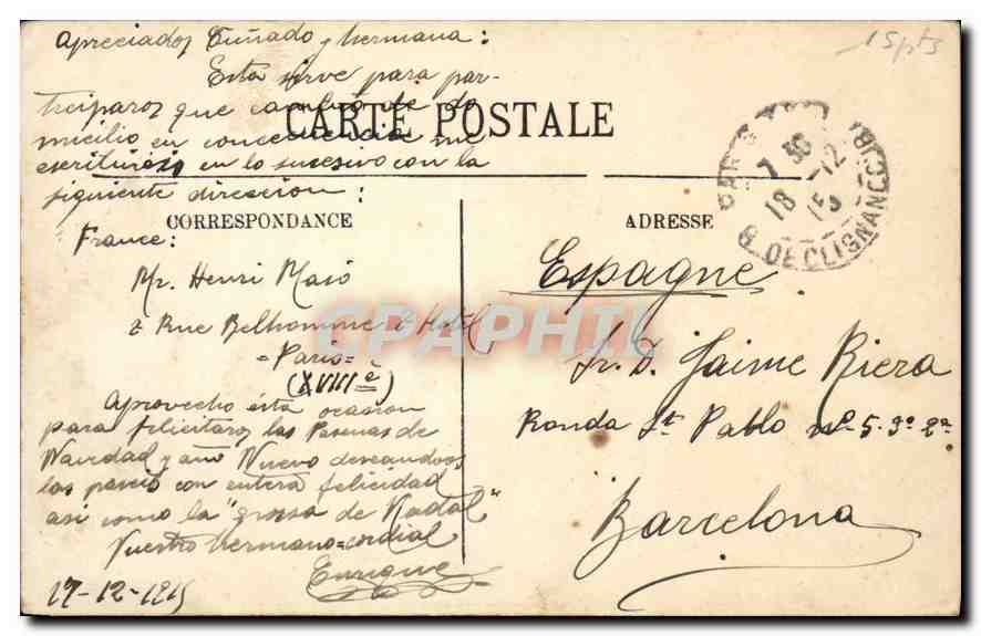 CPA Paris Tombeau de l'Empereur aux Invalides — Rückseite