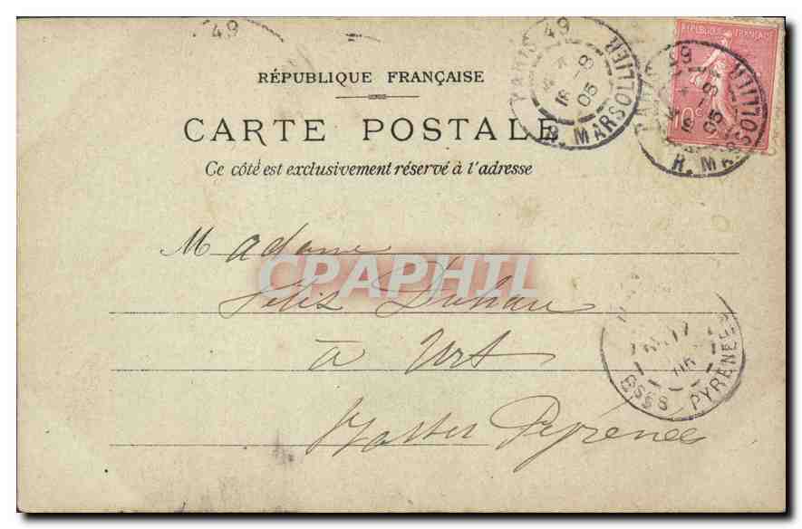 CPA Fontaine Medicis Chocolat de la Cie Coloniale — Rückseite