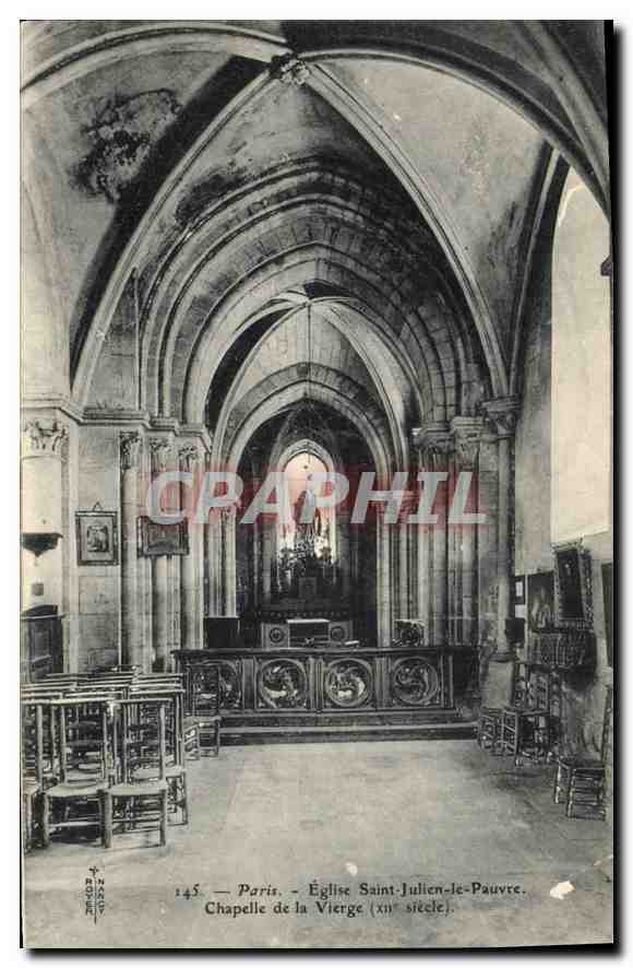 CPA Paris Eglise Saint Julien le Pauvre Chapelle de la Vierge 