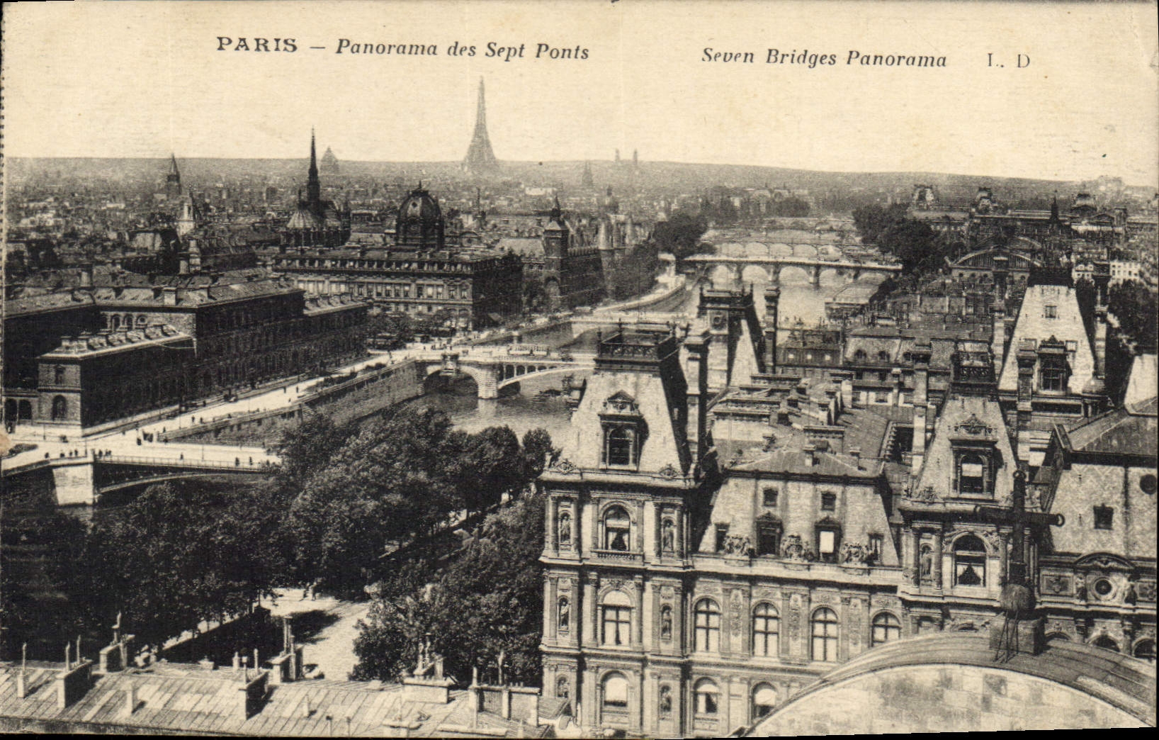 CPA Paris Panorama des Septs Ponts