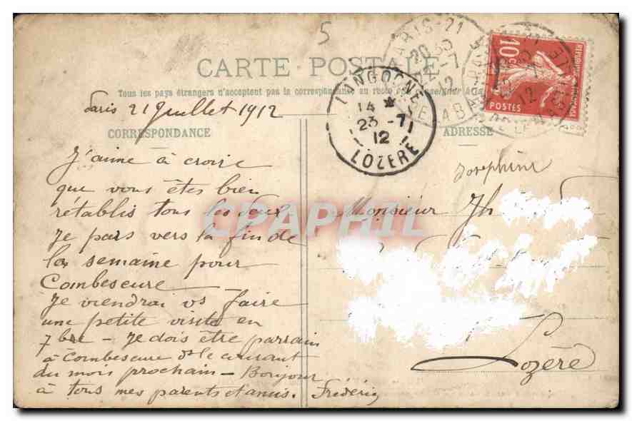 CPA Paris Les Francs Bourgeois Paris  — Verso