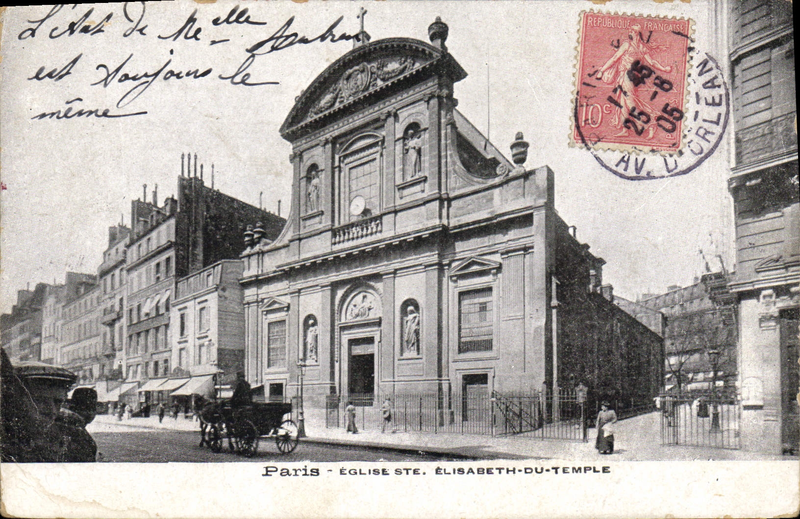 CPA Paris Eglise St Elisabeth du Temple
